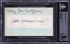 James Montgomery Flagg Authentic Signed 1.35x4.75 Cut Signature BAS Slabbed picture