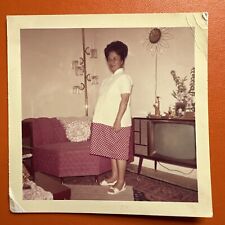 VINTAGE PHOTO “Ready To Go” Heavily Pregnant Woman ORIGINAL Color Snapshot picture