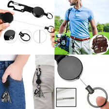 US 1-2Pc Retractable Key Chain Multifunctional Carabiner Badge Holder Anti Lost picture