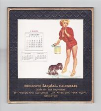Esquire Pinup Desk Calendar 1965 Complete 12 Months Salesman Sample Leatherette picture