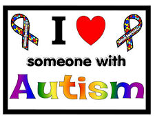 AUTISM AWARENESS MAGNET I love someone with Autism picture