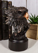 Patriotic American Bald Eagle Bust Bronze Electroplated Resin Figurine With Base picture