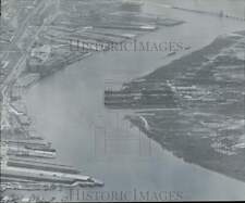 1957 Press Photo Port of Galveston in aerial view - hpo00413 picture