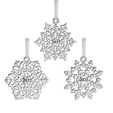 Klikel Christmas Ornament 2022 - Shiny Silver Christmas Ornament Set - Metal ... picture
