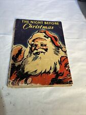 1937 The Night Before Christmas Story Book Vintage Rare picture