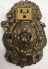VINTAGE BRASS ART DECO LAMP SWITCH WITH TURN SWITCH. picture
