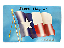 State View~State Flag of Texas~Lone Star Flag~Vintage Postcard adopted 1939 UNP picture