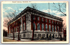 Public Library Building Portland Oregon OR c1910's Postcard VTG Stamped picture