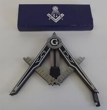 Brand New Masonic Mason Folding Knife Square & Compass Shape Unique Free Mason  picture