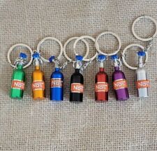 Car Turbo Mini NOS Keychain Nitrogen Bottle Metal Key Chain Key Ring Stash Pill  picture