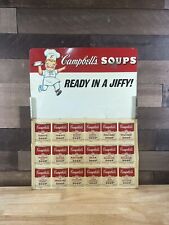 Vintage Campbell’s Soups Ready In A Jiffy 2 Piece Metal Sign  picture