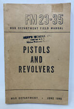 War Department Manual Book FM 23-35 Pistols & Revolvers June 1946 - library picture