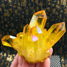 Natural Quartz Cluster Yellow Crystal Gem Stone Mineral Healing Specimen Reiki  picture