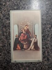 Vintage Our Lady of The Rosary Funeral Holy Card 1961 picture