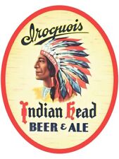 Iroquois Indian Head Beer DIECUT NEW 28
