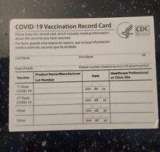 CDC COVID-19 Vaccination Blank Card Collector Use Only picture