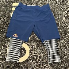 Red Bull Athletes Only  Men S Lined  Running Shorts Blue Zipper Pocket NWOT picture