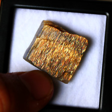 6g Natural Rainbow Fire Lattice Sunstone Raw Crystal Slice Rare Specimen Slab picture