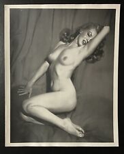 1949 Marilyn Monroe Original Photo by Tom Kelley Red Velvet Sitting Stamped Rare picture