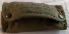 Vintage Canvas Case US Military Surgical Instrument Kit, Minor Field Surgery picture