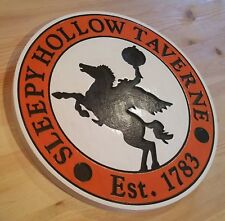 Sleepy Hollow Taverne 3D routed wood bar halloween sign horseman Custom picture