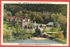 Howerton Hall on Lake Susan, Montreat NC North Carolina Vintage Linen Postcard picture