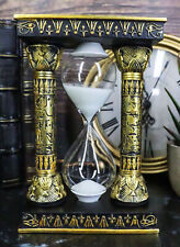 Egyptian Gods Eye Of Horus And Ankh Hieroglyphic Column Sand Timer Statue Decor picture