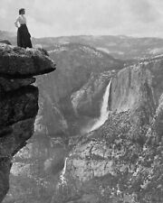 8x10 Glossy B&W Art Print 1902 Women Across Yosemite Falls Yosemite, California picture