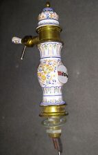 Antique Mutzig C.1950 Fience Brass Beer Pump Brewery... Shooter picture