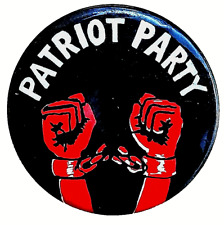 PATRIOT PARTY - 1969 Rainbow Coalition, Black Panthers, Socialist Party pinback  picture
