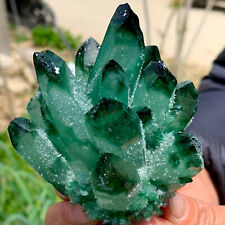 354g newly discovered mineral specimen of green Phantom Quartz Crystal Cluster picture