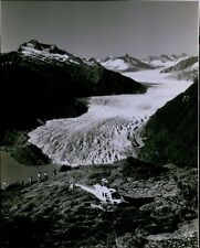 LG830 1989 Original Photo JUNEAU ALASKA Mendenhall Glacier Beautiful Mountains picture