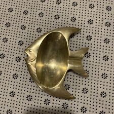 Vintage Brass Fish Ashtray Coin Tray Home Decor picture