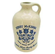 Vintage 1975 Henry McKenna hand made Bourbon Whiskey Half Gallon stoneware Jug picture