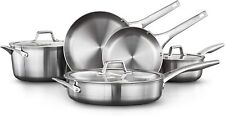 Calphalon 8-Piece Pots and Pans Set, Stainless Steel Kitchen 8-Piece, Silver picture