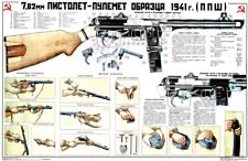 *NICE Color POSTER Of PPSh-41 Submachine Gun Soviet Russian WW2 LQQK MADE IN USA picture