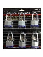 Heavy Duty Keyed Alike Set Security Padlock and Key (6 Pack) picture