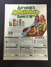 VTG Retro 1982 Airwick's Spring Freshening Up Products Print Ad Coupon picture