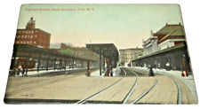 1900's RUTLAND RAILROAD B&M NYC TROY NEW YORK UNUSED POST CARD picture