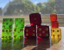 Vtg Mixed Lot Art Deco Black Cherry Bakelite Dice 3/4” Rounded Corners & more picture