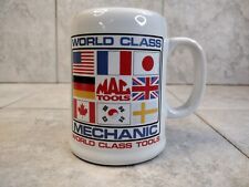 MAC Tools Coffee Mug Mechanic World Class Tools White Cup Handle Country Flags picture