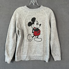 Vintage 80’s Mickey Mouse Sweatshirt Adult Medium Disney World Classic Gray Men picture