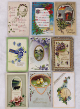 Antique Vintage Postcard Lot of 9 Early 1900s Birthday Christmas Easter picture