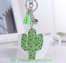 Brand New Cute Green Cactus Plant Backpack Purse Charm Keychain Tassel Gift picture