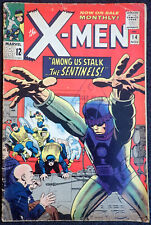 X-MEN #14 💥 COMPLETE and UNRESTORED BEAUTY VG- 💥 1st Sentinels Appearance 1965 picture