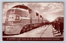 Indianapolis IN-Indiana, El Capitan Streamliner Transportation, Vintage Postcard picture