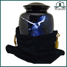 Glass Cremation Urns for Human Ashes - Transparent  Flying Pigeon Urn With Bag picture