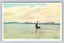 Plymouth MA-Massachusetts, The Harbor, Antique, Vintage Souvenir Postcard picture