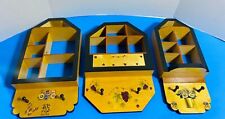 Set of 3 Wood Curiosities Trinket Shelves Wall Hanging Décor House Home Shaped picture