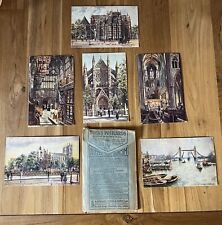 Pack Of 6 Tucks Post Cards Oilfacsim Series Westminster 1910 Complete Set Unused picture